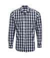 PR250 Premier Mulligan Check Long Sleeve Shirt White / Navy colour image